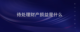 待處理財產損益是什么