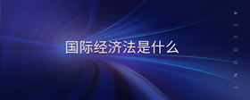 國際經(jīng)濟法是什么