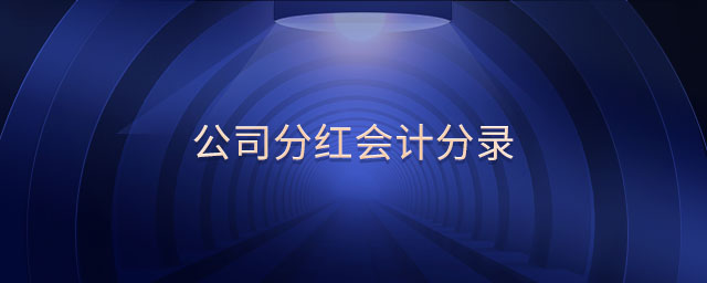 公司分紅會(huì)計(jì)分錄