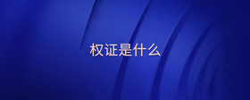 權(quán)證是什么