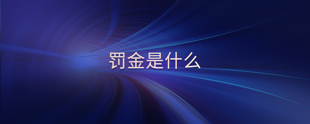 罰金是什么