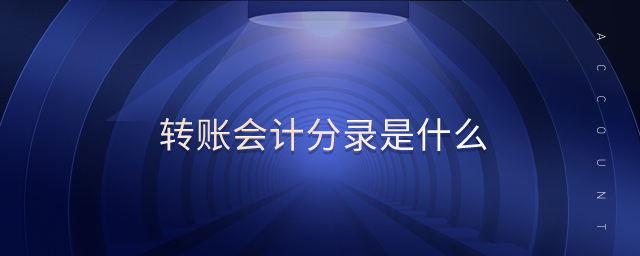 轉(zhuǎn)賬會(huì)計(jì)分錄是什么