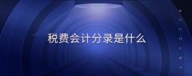 稅費(fèi)會(huì)計(jì)分錄是什么