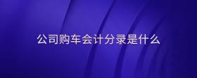 公司購車會計分錄是什么