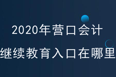 2020年?duì)I口會(huì)計(jì)繼續(xù)教育入口在哪里？