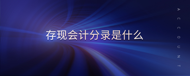 存現(xiàn)會(huì)計(jì)分錄是什么