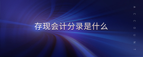 存現(xiàn)會(huì)計(jì)分錄是什么