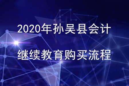 2020年黑龍江省孫吳縣會(huì)計(jì)繼續(xù)教育購買流程
