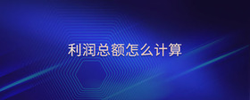 利潤總額怎么計算