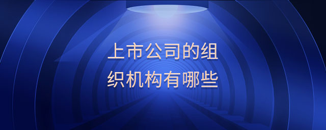 上市公司的組織機(jī)構(gòu)有哪些