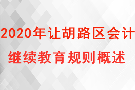 2020年大慶市讓胡路區(qū)會(huì)計(jì)繼續(xù)教育規(guī)則概述