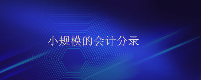 小規(guī)模的會(huì)計(jì)分錄