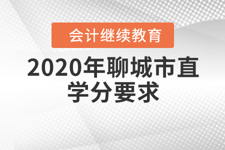 2020年山東省聊城市直會(huì)計(jì)繼續(xù)教育學(xué)分要求