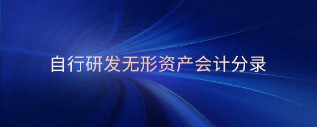 自行研發(fā)無形資產(chǎn)會計分錄