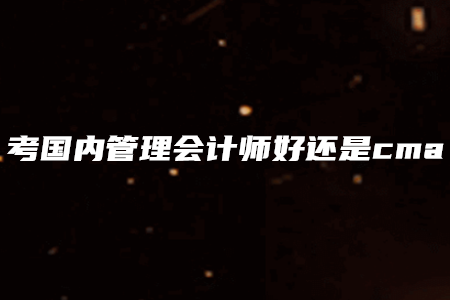 考國內(nèi)管理會(huì)計(jì)師好還是cma