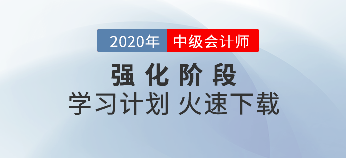2020年中級(jí)會(huì)計(jì)《財(cái)務(wù)管理》強(qiáng)化階段學(xué)習(xí)計(jì)劃！火速下載！