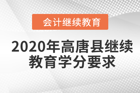 2020年山東省高唐縣會(huì)計(jì)繼續(xù)教育學(xué)分要求
