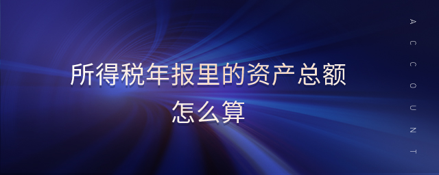 所得稅年報(bào)里的資產(chǎn)總額怎么算