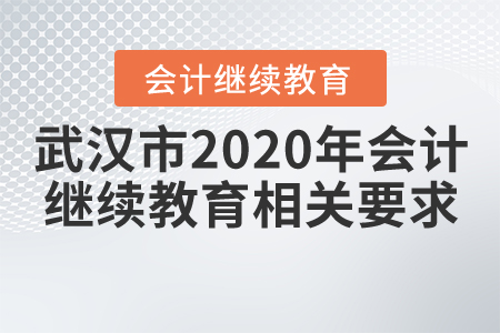 武漢市2020年會計繼續(xù)教育相關(guān)要求