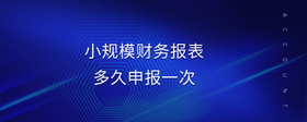 小規(guī)模財務報表多久申報一次