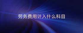 勞務(wù)費(fèi)用計(jì)入什么科目