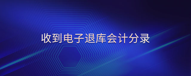 收到電子退庫(kù)會(huì)計(jì)分錄