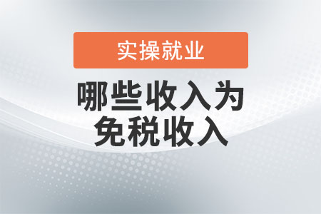 哪些收入為免稅收入？