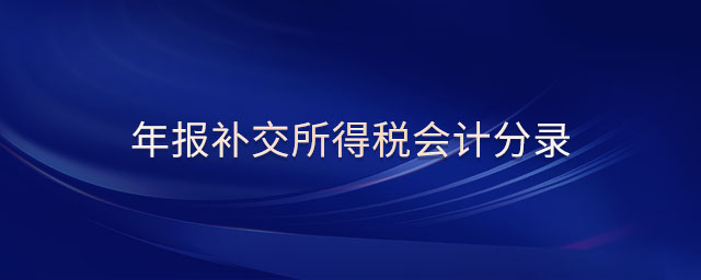 年報補交所得稅會計分錄