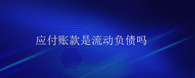 應(yīng)付賬款是流動(dòng)負(fù)債嗎