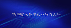 銷售收入是主營(yíng)業(yè)務(wù)收入嗎
