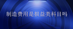 制造費(fèi)用是損益類科目嗎