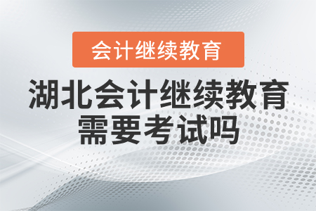 湖北會計(jì)繼續(xù)教育考試需要考試嗎？