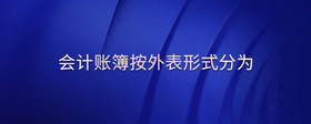 會(huì)計(jì)賬簿按外表形式分為