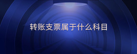 轉賬支票屬于什么科目
