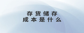 存貨儲(chǔ)存成本是什么