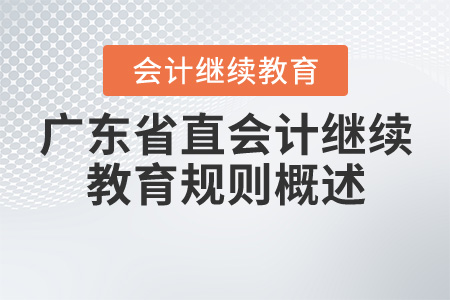 2020年廣東省直會(huì)計(jì)繼續(xù)教育學(xué)習(xí)規(guī)則概述