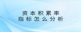 資本積累率指標(biāo)怎么分析