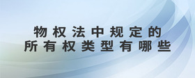 物權(quán)法中規(guī)定的所有權(quán)類型有哪些