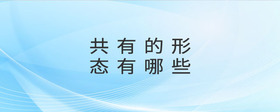 共有的形態(tài)有哪些