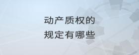 動(dòng)產(chǎn)質(zhì)權(quán)的規(guī)定有哪些