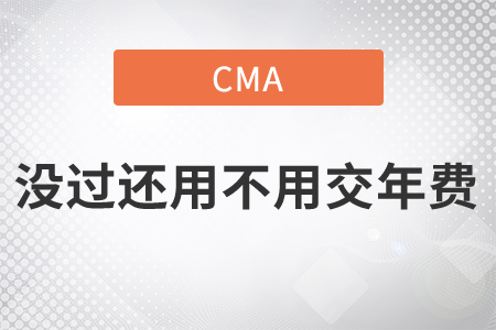 cma沒過還用不用交年費(fèi)