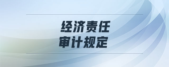 經(jīng)濟(jì)責(zé)任審計規(guī)定