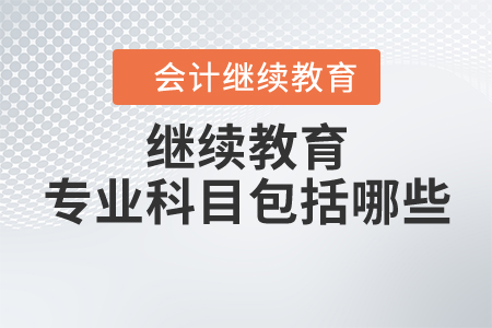 會(huì)計(jì)專業(yè)技術(shù)人員繼續(xù)教育專業(yè)科目包括哪些？