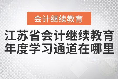 江蘇省會(huì)計(jì)繼續(xù)教育年度學(xué)習(xí)通道在哪里？