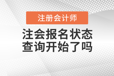 2020年注會(huì)報(bào)名狀態(tài)查詢(xún)開(kāi)始了嗎？