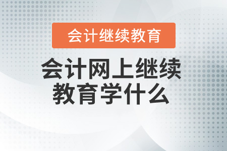 會計網(wǎng)上繼續(xù)教育學什么？