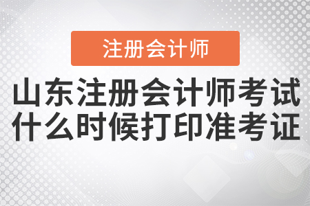 2020年山東注冊(cè)會(huì)計(jì)師考試什么時(shí)候打印準(zhǔn)考證確定了嗎？