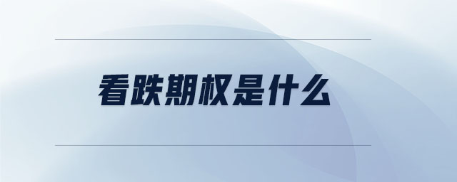 看跌期權(quán)是什么