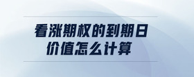 看漲期權(quán)的到期日價值怎么計算