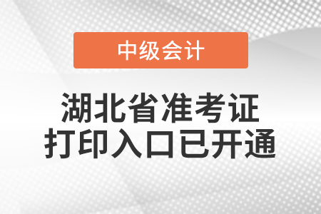 2021年湖北中級會計師準(zhǔn)考證打印入口已開通